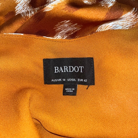 BARDOT RUST POLKA DOT ADJ STRAPS MAXI DRESS 14 - Picture 3 of 3